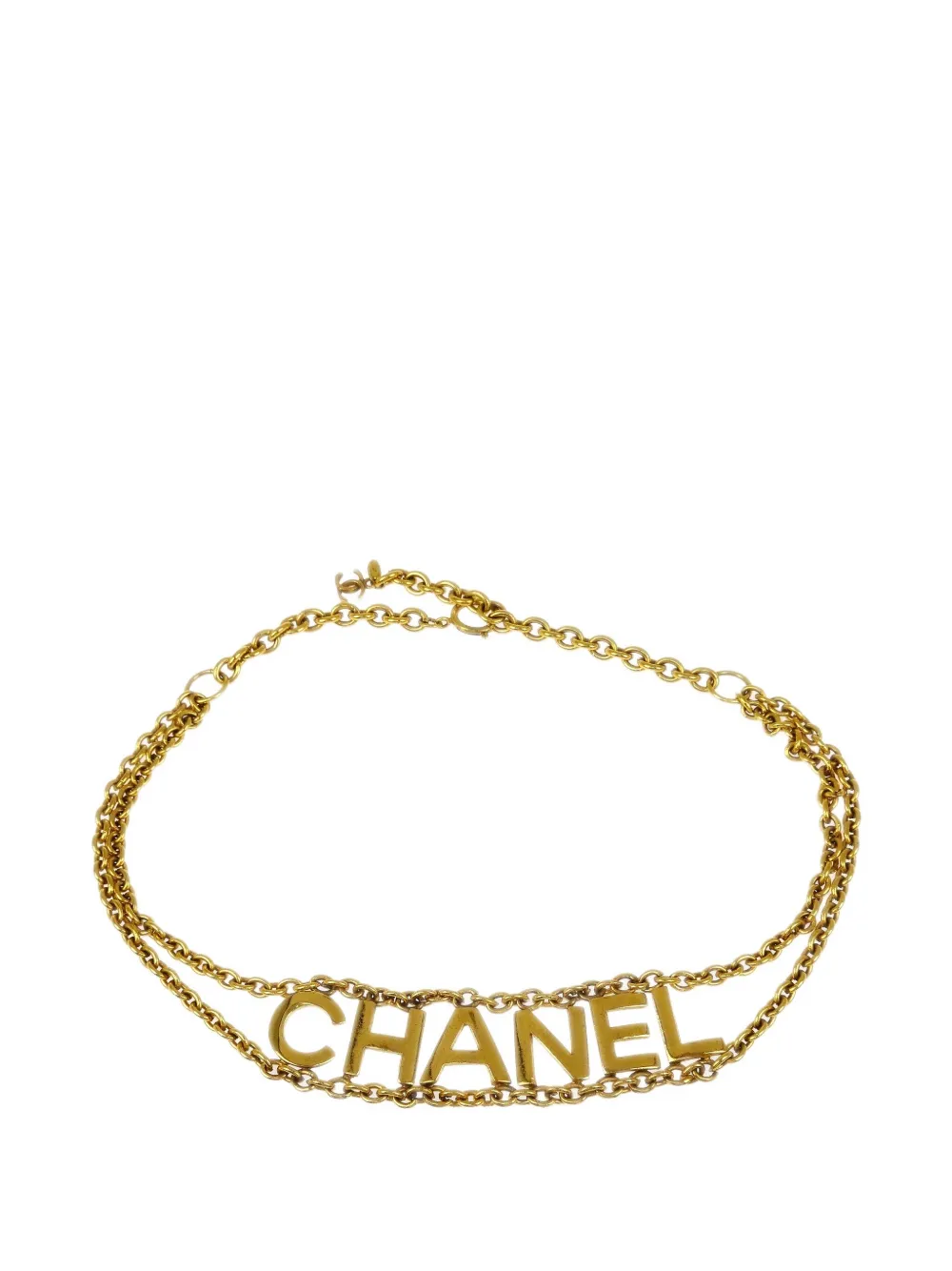 CHANEL Pre-Owned 1990-2000s ロゴ チェーンベルト - ゴールドトーン CHANEL Pre-Owned 1990-2000s ロゴ チェーンベルト - ゴールドトーン