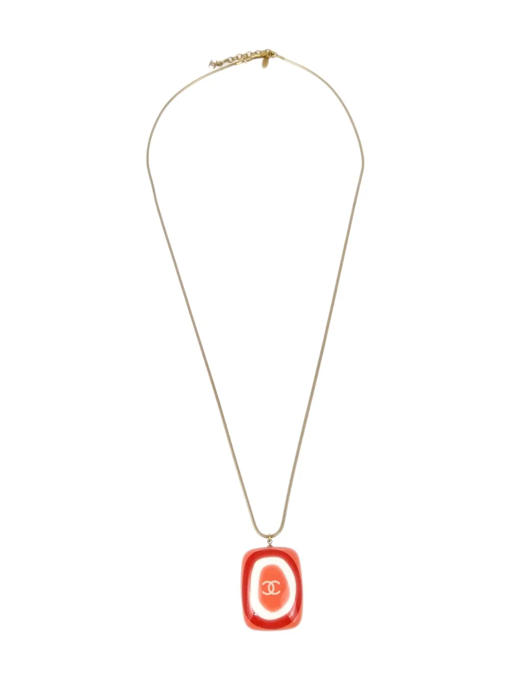 CHANEL Pre-Owned collier à pendentif CC (années 2003) | or | Image 1