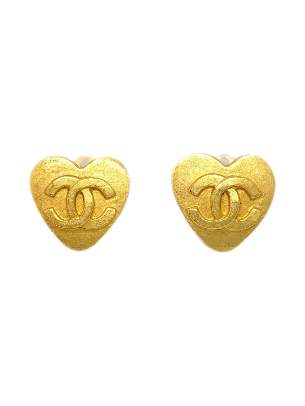 CHANEL Pre-Owned boucles d'oreilles à motif cœur (1995) | or | Image 1