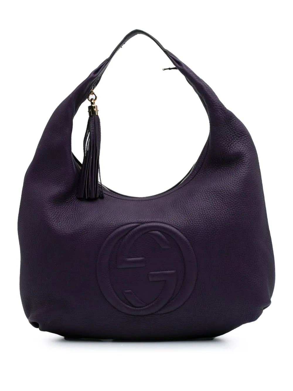 Gucci Pre-Owned 2016-2024 Leather Soho hobo bag - パープル Gucci Pre-Owned 2016-2024 Leather Soho hobo bag - パープル
