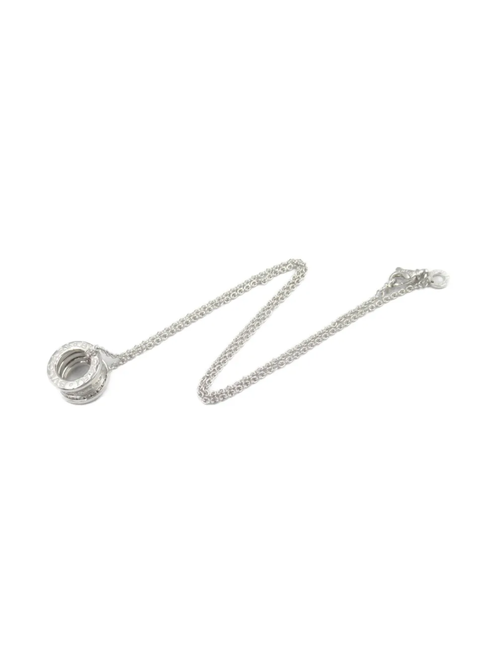Pre-owned Bvlgari 2010s 18k White Gold B.zero1 Diamond Necklace