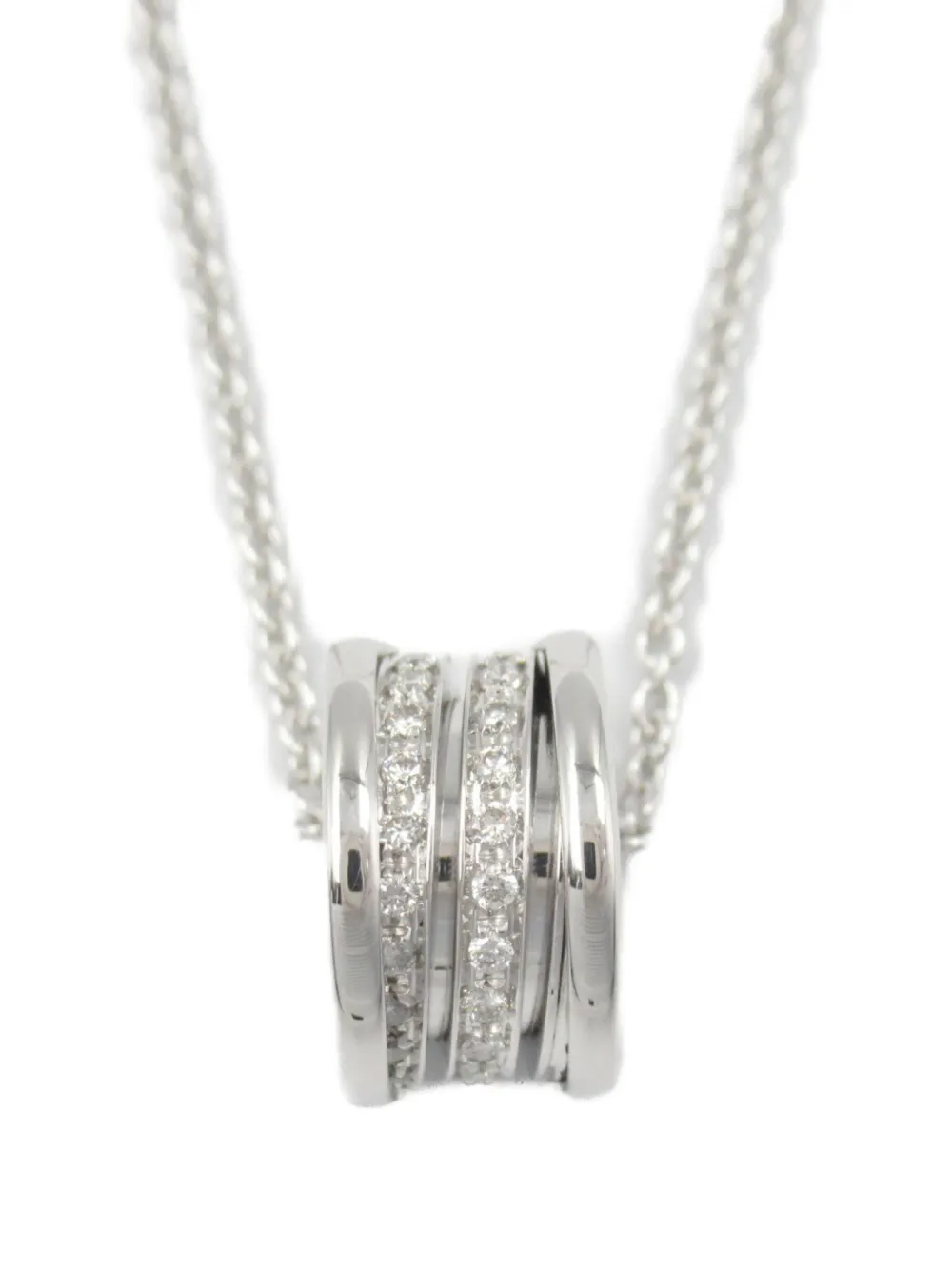 Bvlgari Pre-Owned collar B.zero1 en oro blanco de 18kt con diamante 2010 | plateado | Image 1