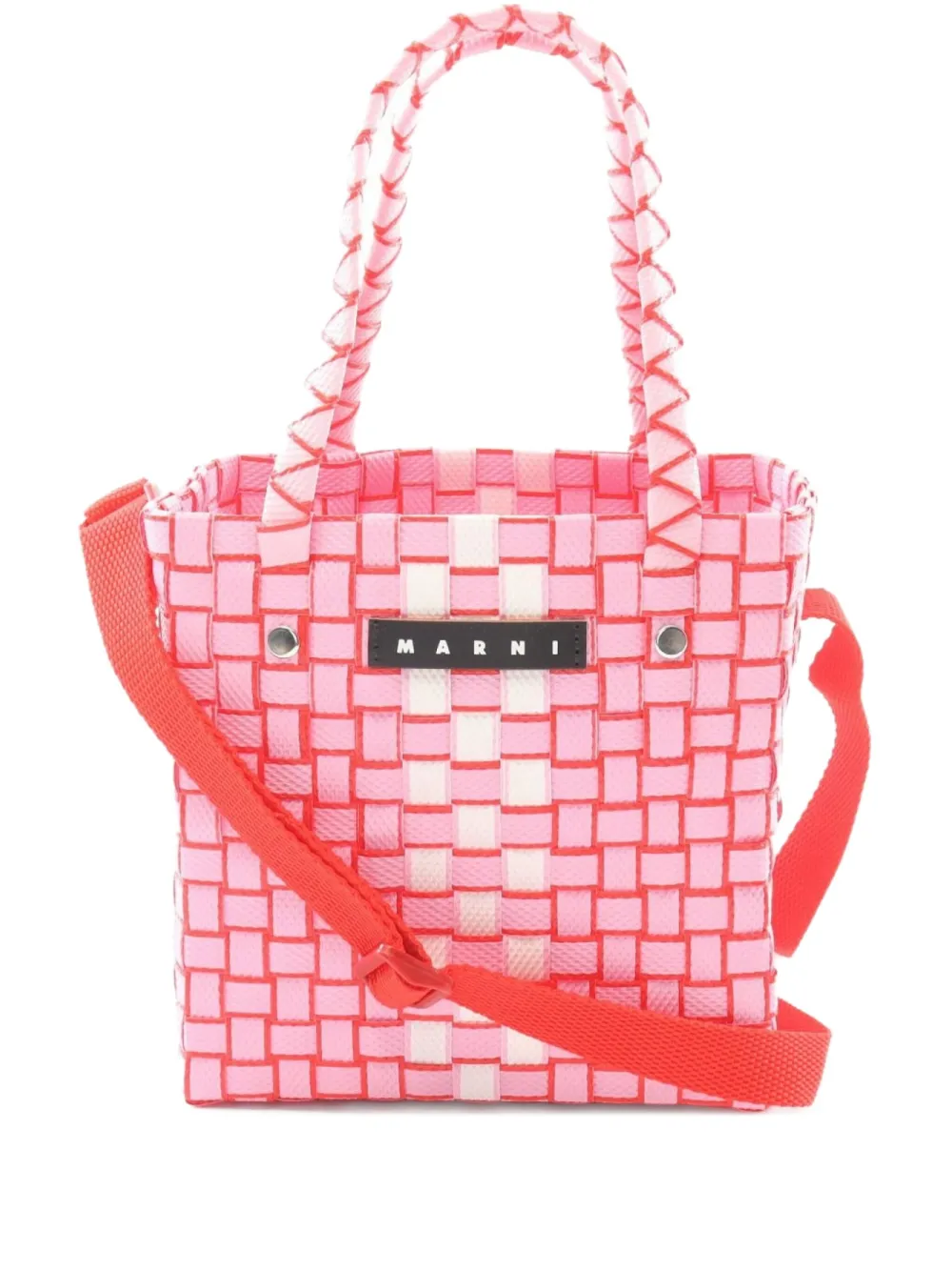 Pre-owned Marni 20's Woven Tote Bag
