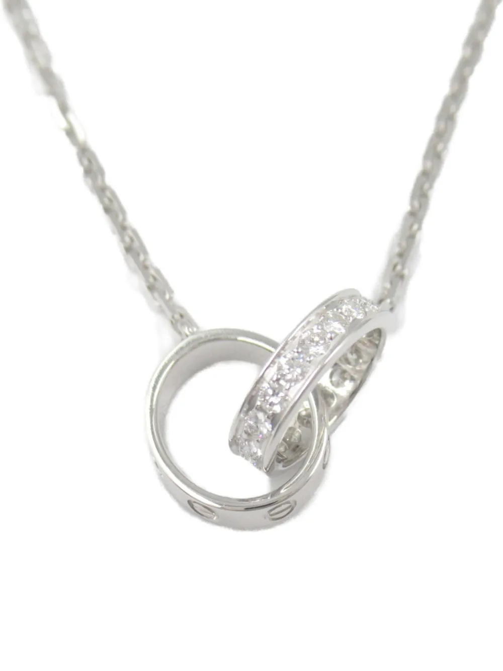 Cartier 2010s ベビーラブ ダイヤモンド ネックレス 18Kホワイトゴールド - シルバートーン Cartier 2010s ベビーラブ ダイヤモンド ネックレス 18Kホワイトゴールド - シルバートーン