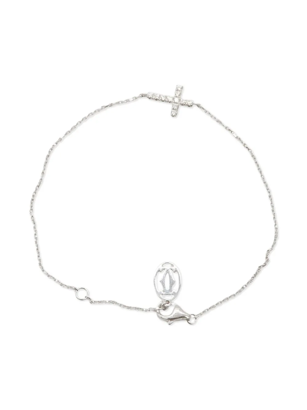 Cartier 2010s シンボル クロス ダイヤモンド ブレスレット 18Kホワイトゴールド - シルバートーン Cartier 2010s シンボル クロス ダイヤモンド ブレスレット 18Kホワイトゴールド - シルバートーン