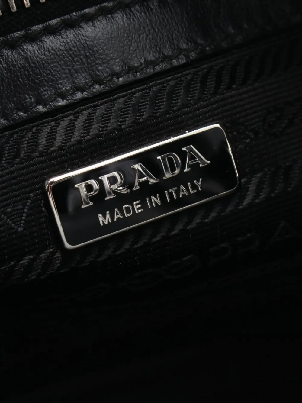 Pre-owned Prada 10's Logo Triangle Tote Bag