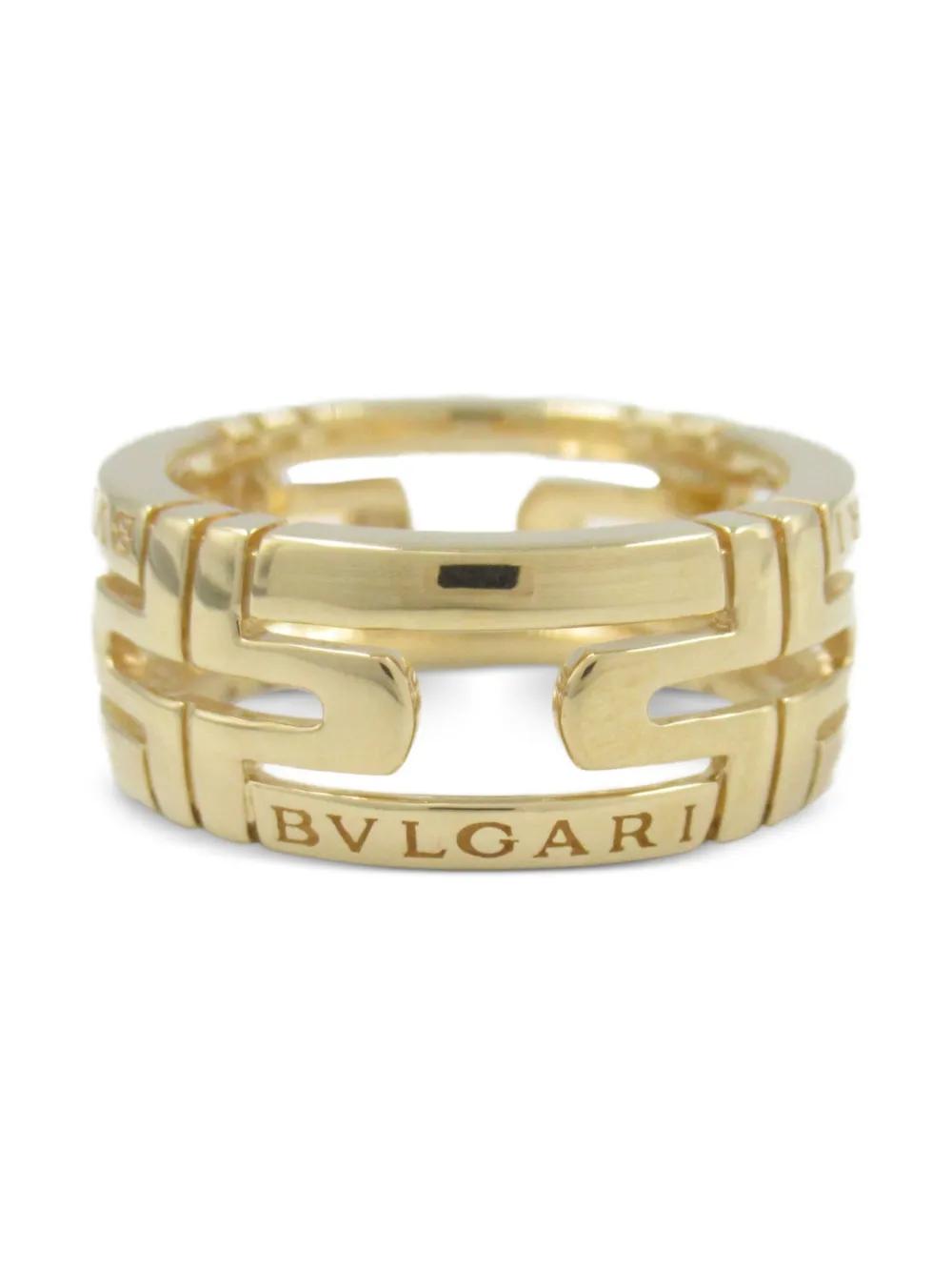 Bvlgari Pre-Owned 2010s 18K yellow gold Parentesi ring - ゴールドトーン Bvlgari Pre-Owned 2010s 18K yellow gold Parentesi ring - ゴールドトーン