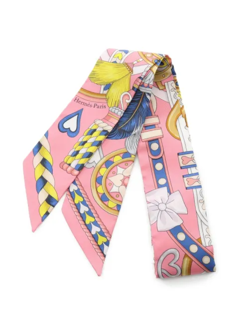 Hermès Pre-Owned 20's twilly Harnais de Coeur scarf