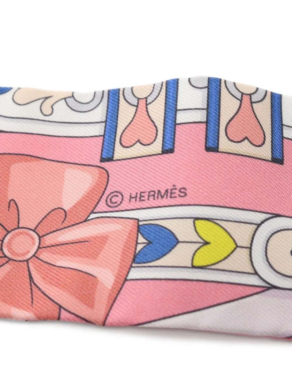 Hermès Pre-Owned mascada Twilly Harnais De Coeur 2020 | Image 2