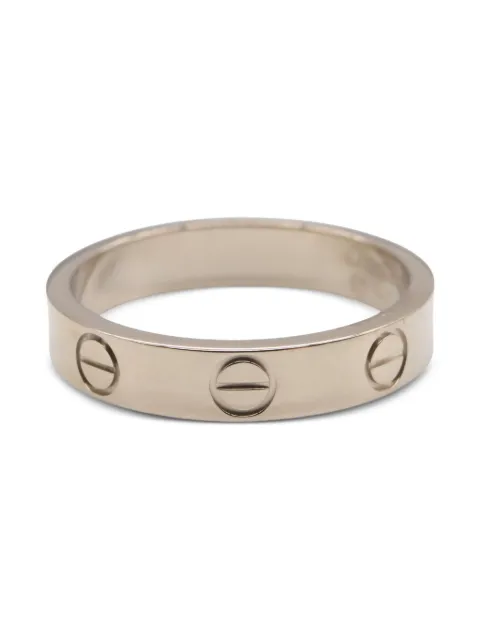 Cartier 2010s 18K white gold mini Love ring