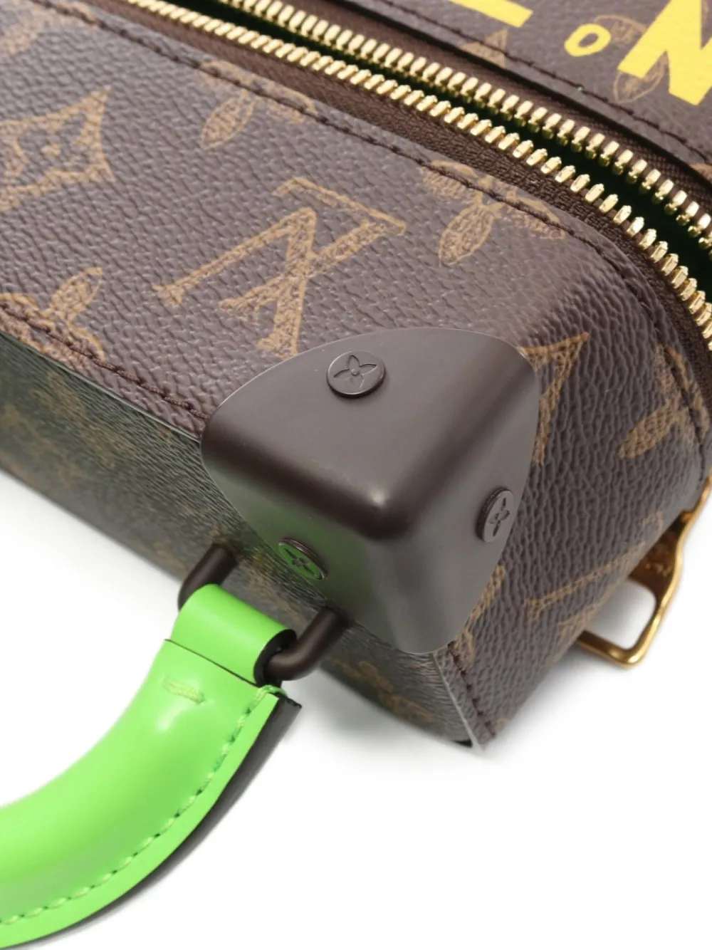 Pre-owned Louis Vuitton 2021 Vertical Box Trunk Tote Bag In Brown