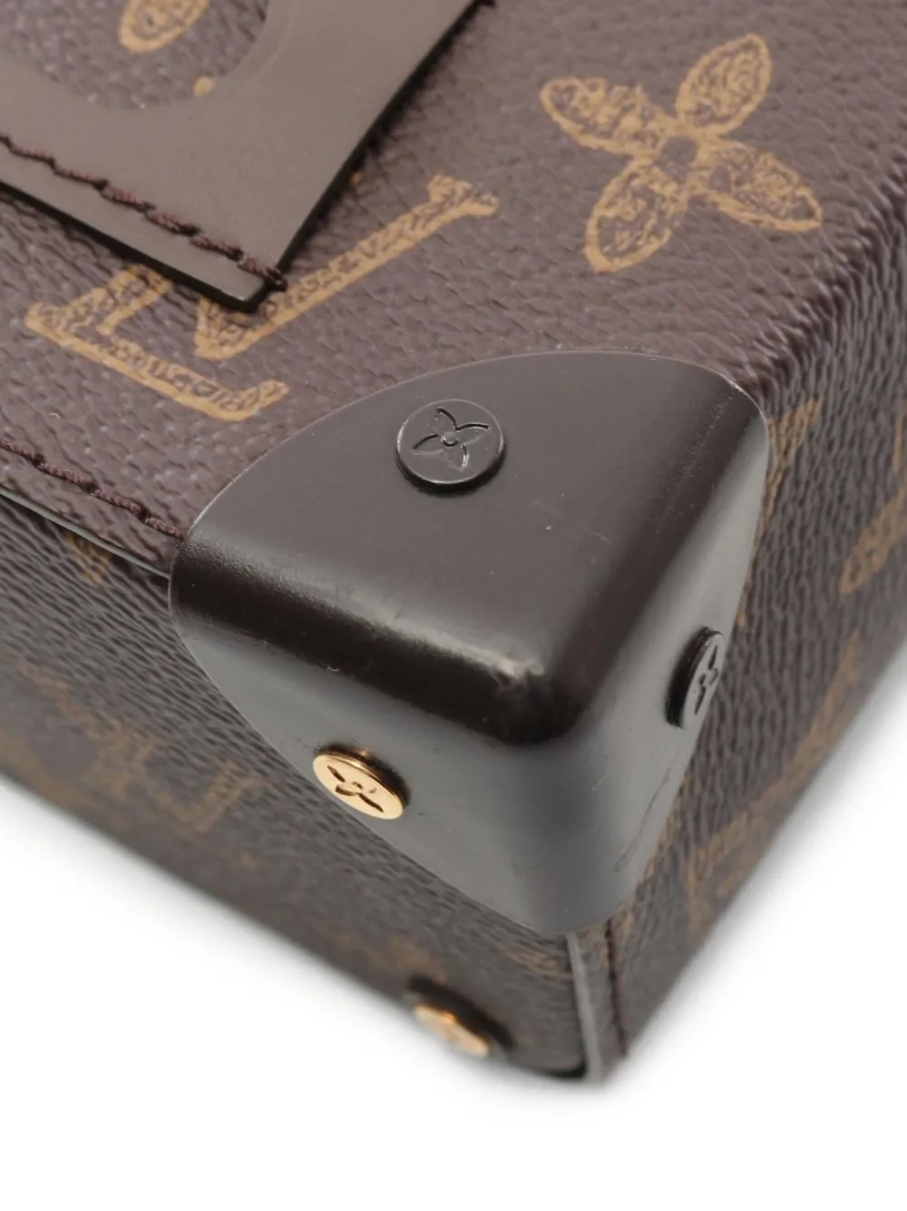 Pre-owned Louis Vuitton 2021 Vertical Box Trunk Tote Bag In Brown