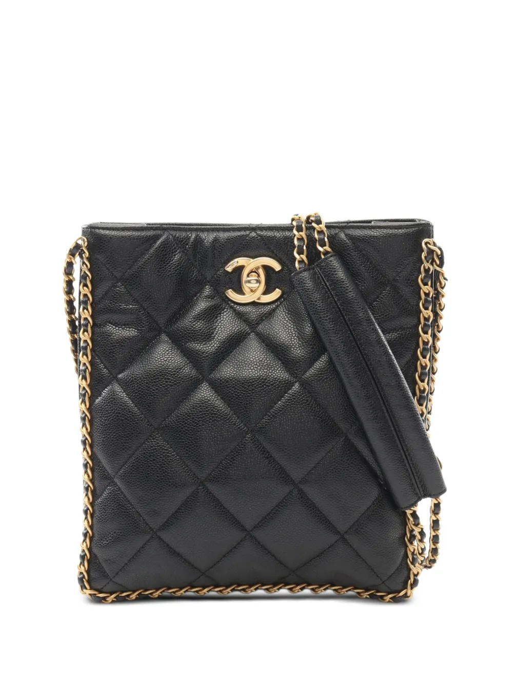 CHANEL Pre-Owned 2021s キルティング ハンドバッグ - ブラック CHANEL Pre-Owned 2021s キルティング ハンドバッグ - ブラック