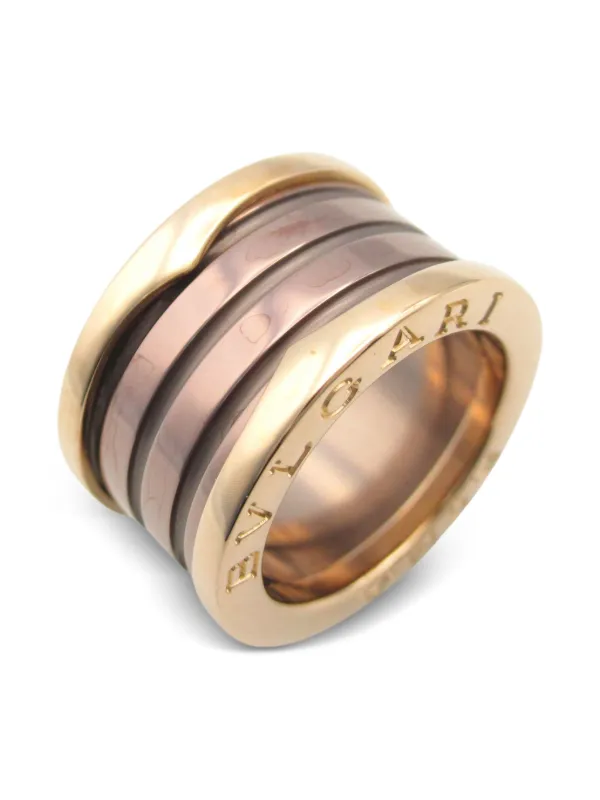 Bvlgari Pre-Owned 10's 18kt Rose Gold B-zero1 Roma Ring Gold