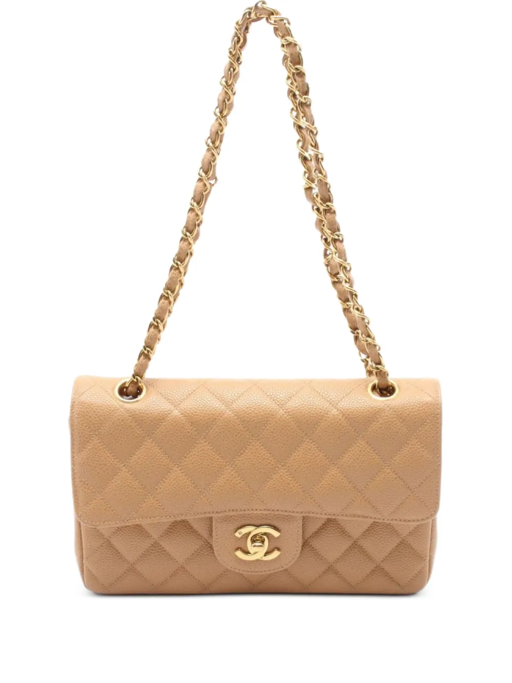 CHANEL Pre-Owned 1994-1996 ダブルフラップ ショルダーバッグ - ニュートラル CHANEL Pre-Owned 1994-1996 ダブルフラップ ショルダーバッグ - ニュートラル