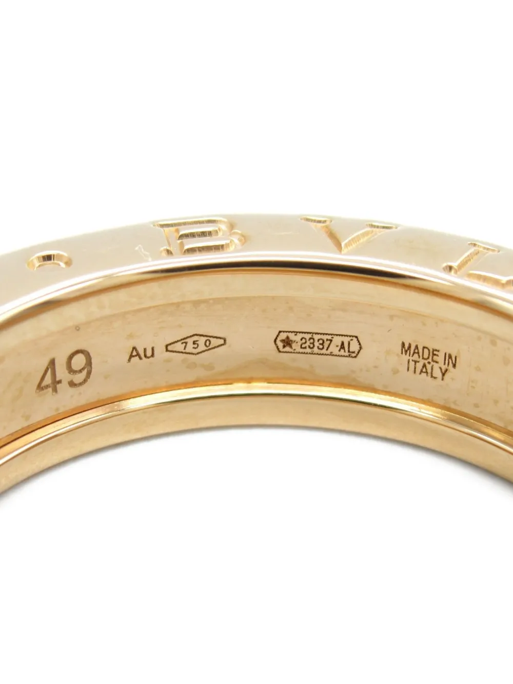 Pre-owned Bvlgari 2010s 18k Rose Gold B.zero1 Ring