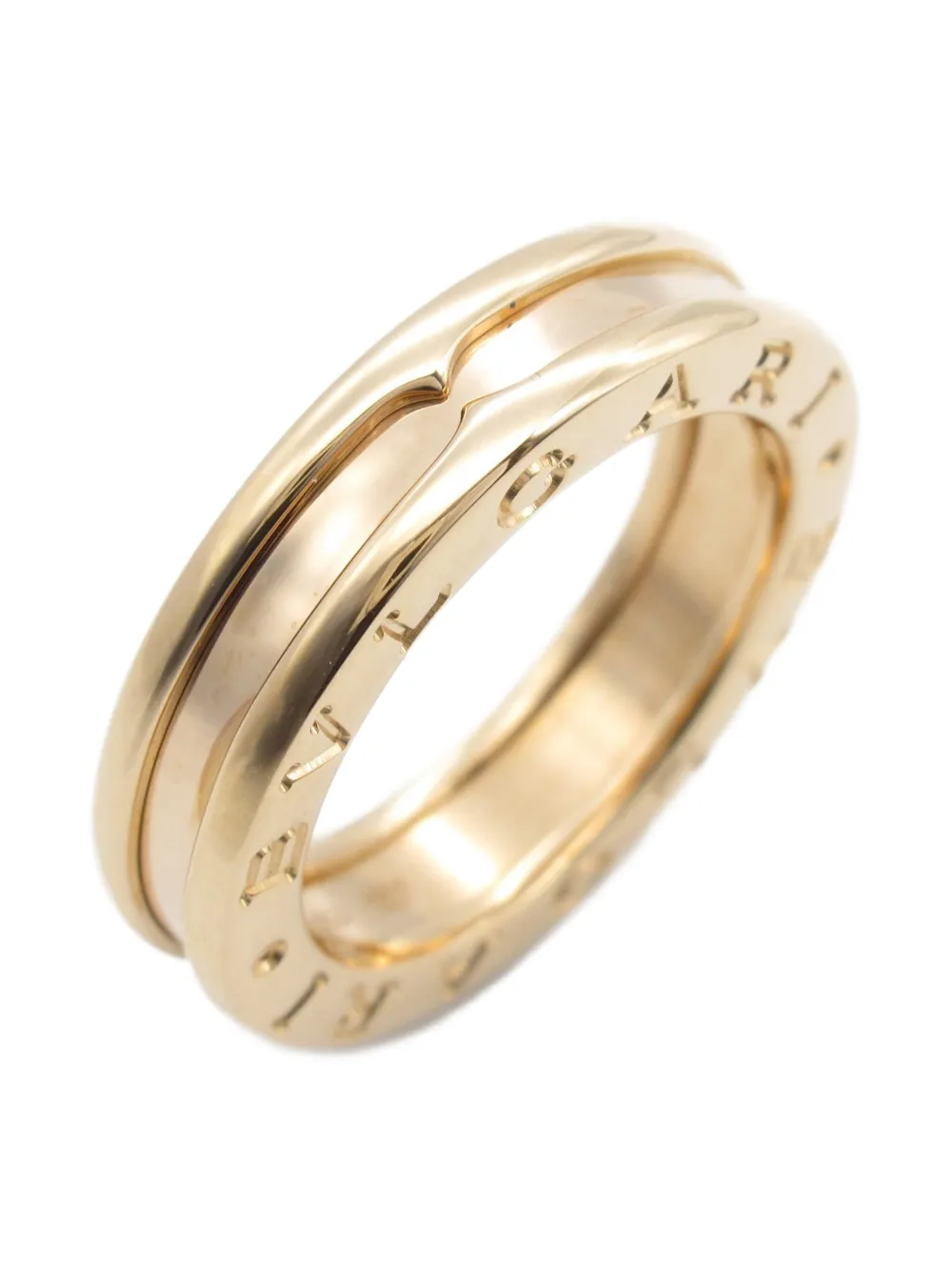 Pre-owned Bvlgari 2010s 18k Rose Gold B.zero1 Ring
