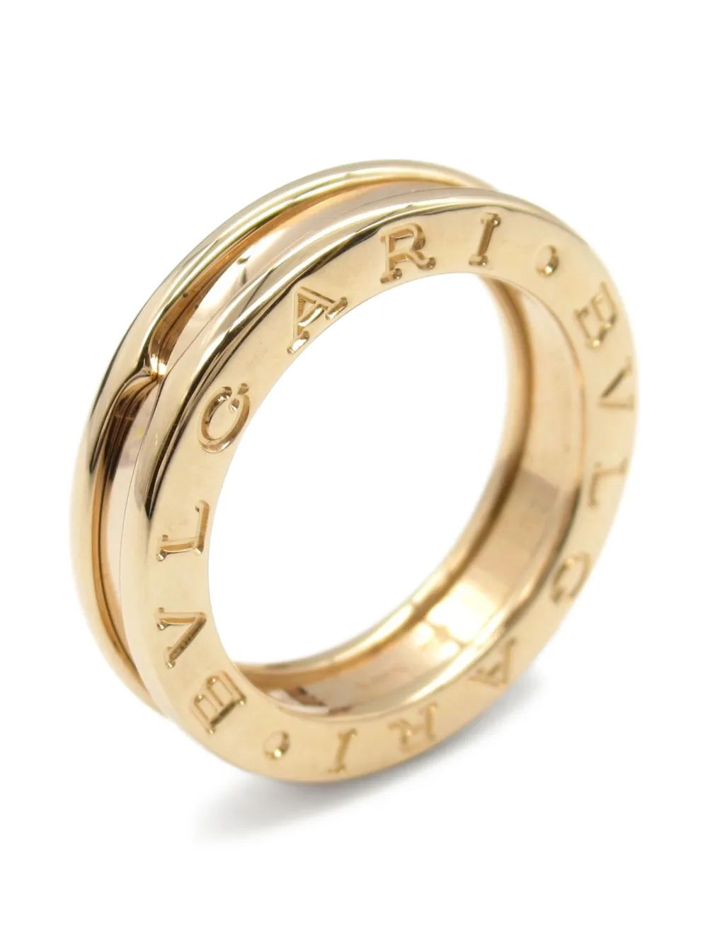 Pre-owned Bvlgari 2010s 18k Rose Gold B.zero1 Ring