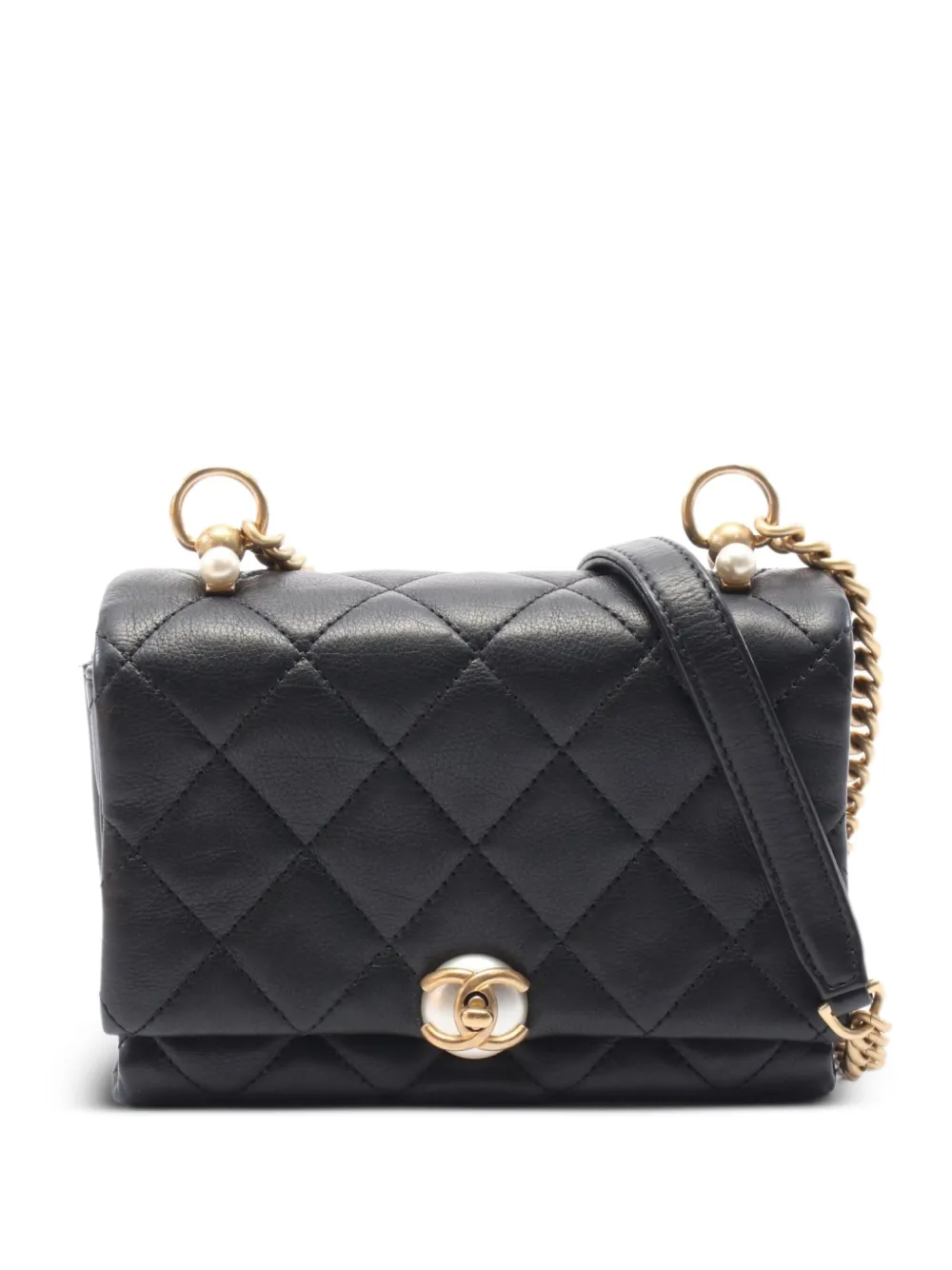 CHANEL Pre-Owned Pearl Accordion Flap shoulder bag | Black | Image 1