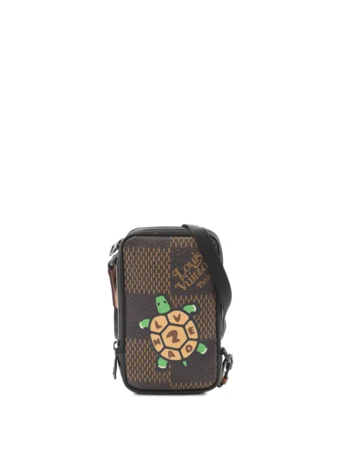 Louis Vuitton Pre-Owned x Nigo 2021's Damier Ebène phone pouch