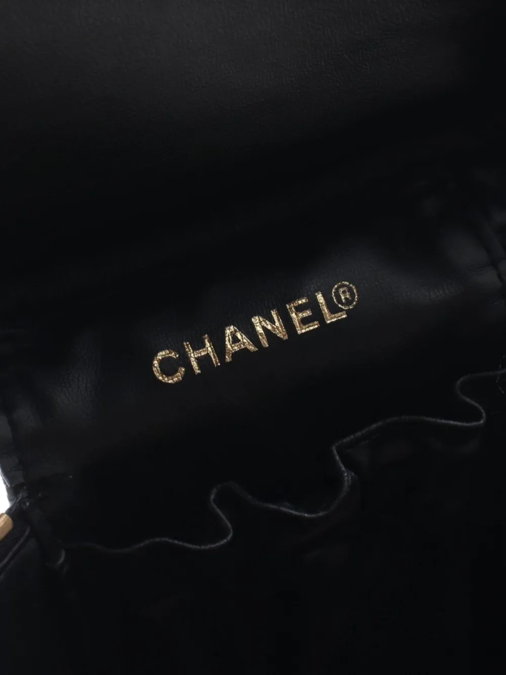 Pre-owned Chanel 2002-2003 Coco Mark Vanity Bag In Black