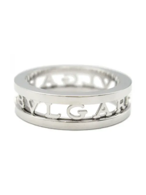 Bvlgari Pre-Owned anillo Logo Spiral en oro blanco de 18kt 2010