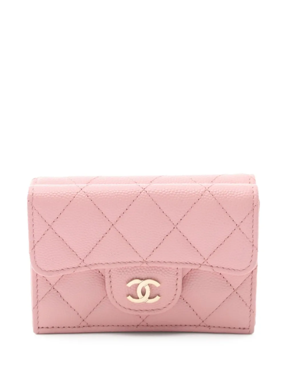 CHANEL Pre-Owned 2021-2022 small Metalassé Flap tri-fold wallet | rosado | Image 1