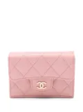 CHANEL Pre-Owned 2021-2022 small Metalassé Flap tri-fold wallet - Pink