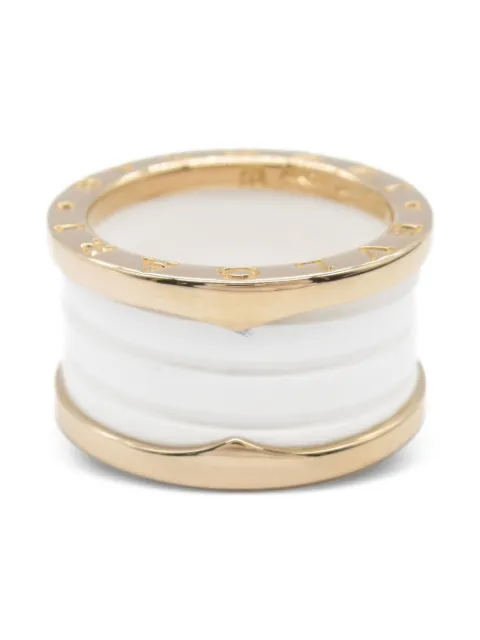 Bvlgari Pre-Owned 2010s 18K rose gold B.zero1 ceramic ring