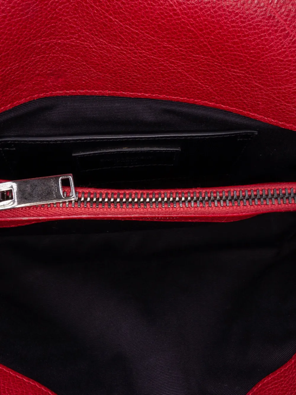 Pre-owned Saint Laurent 2016 Medium Chevron Sheepskin Monogram College Bag Satchel