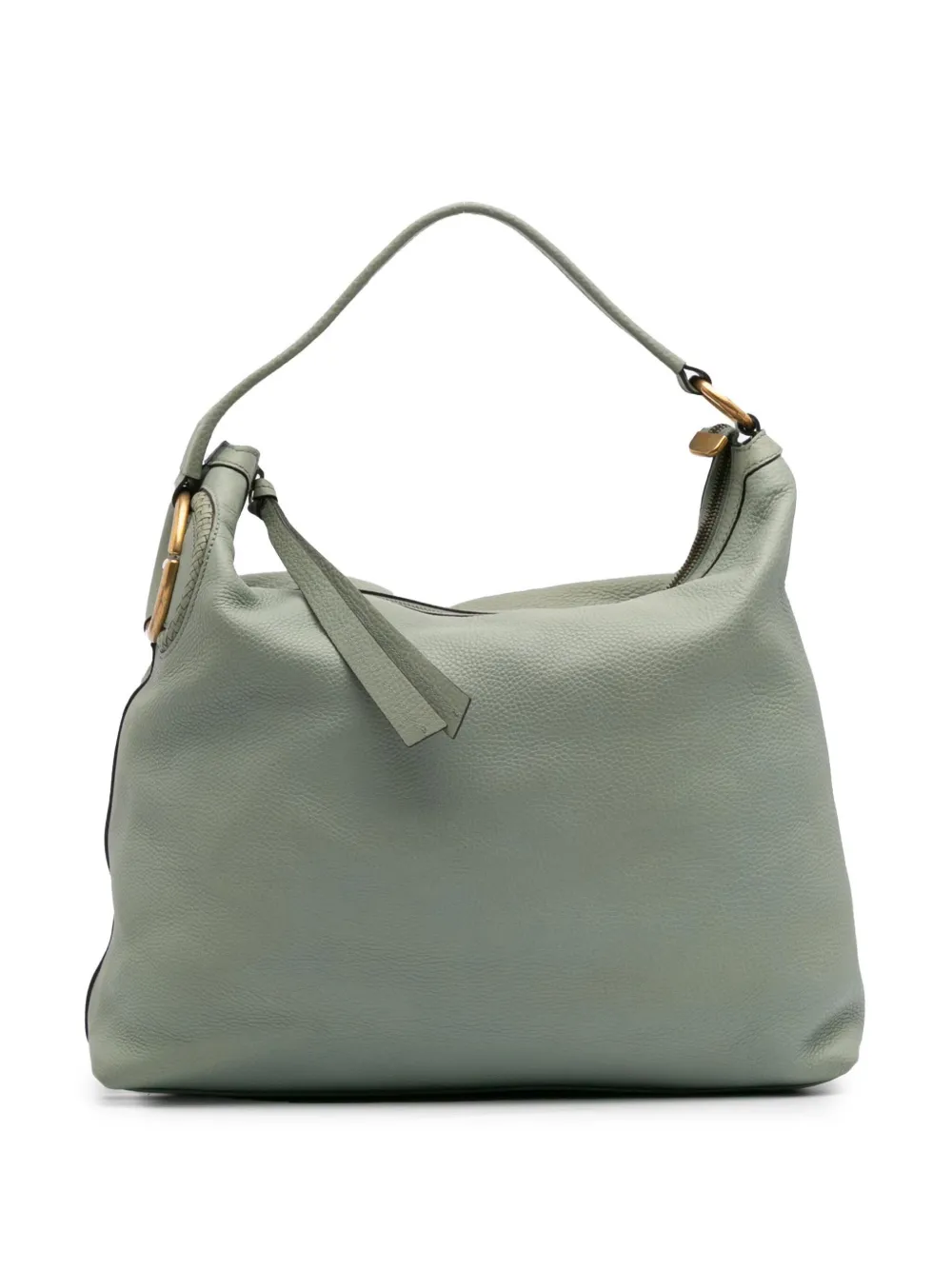 Gucci Pre-Owned 2016-2024 Pebbled Calfskin Twill hobo bag - グリーン Gucci Pre-Owned 2016-2024 Pebbled Calfskin Twill hobo bag - グリーン