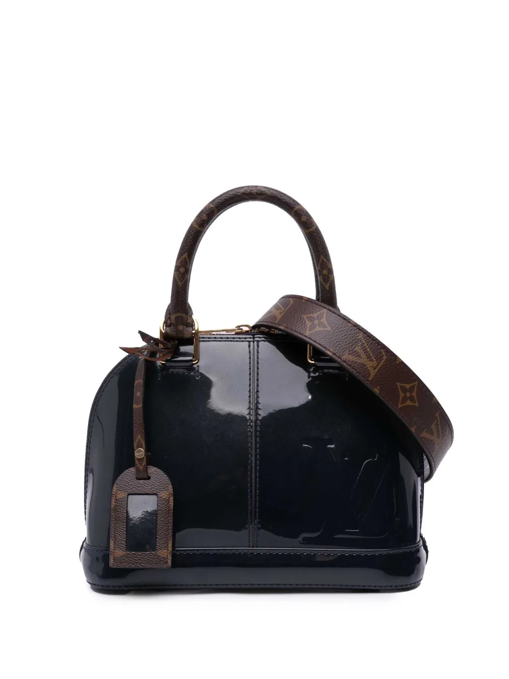 Louis Vuitton Pre-Owned 2017 Vernis Miroir Alma BB satchel - ブルー Louis Vuitton Pre-Owned 2017 Vernis Miroir Alma BB satchel - ブルー