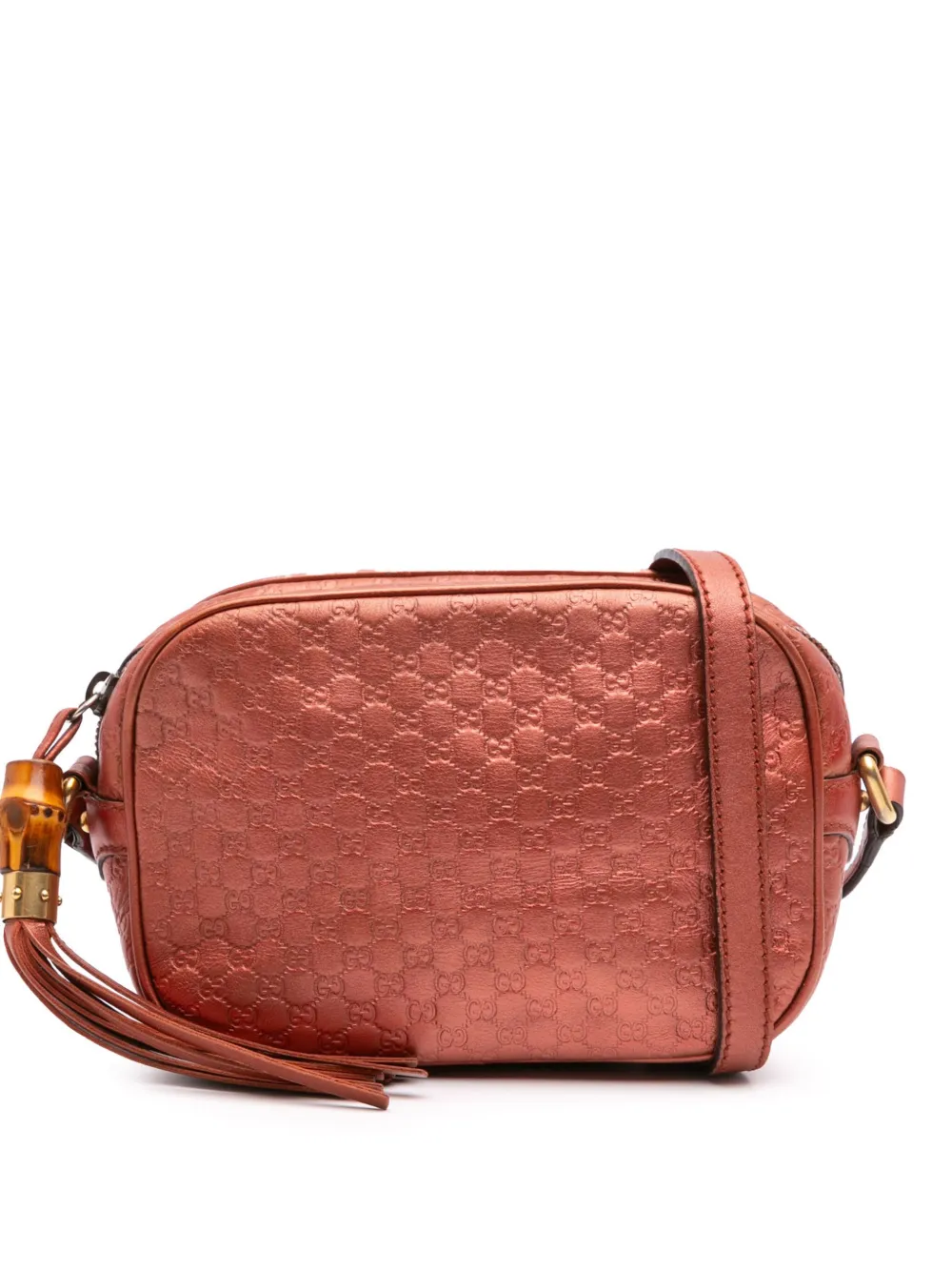 Pre-owned Gucci 2016-2024 Metallic Microssima Sunshine Disco Camera Bag Crossbody Bag