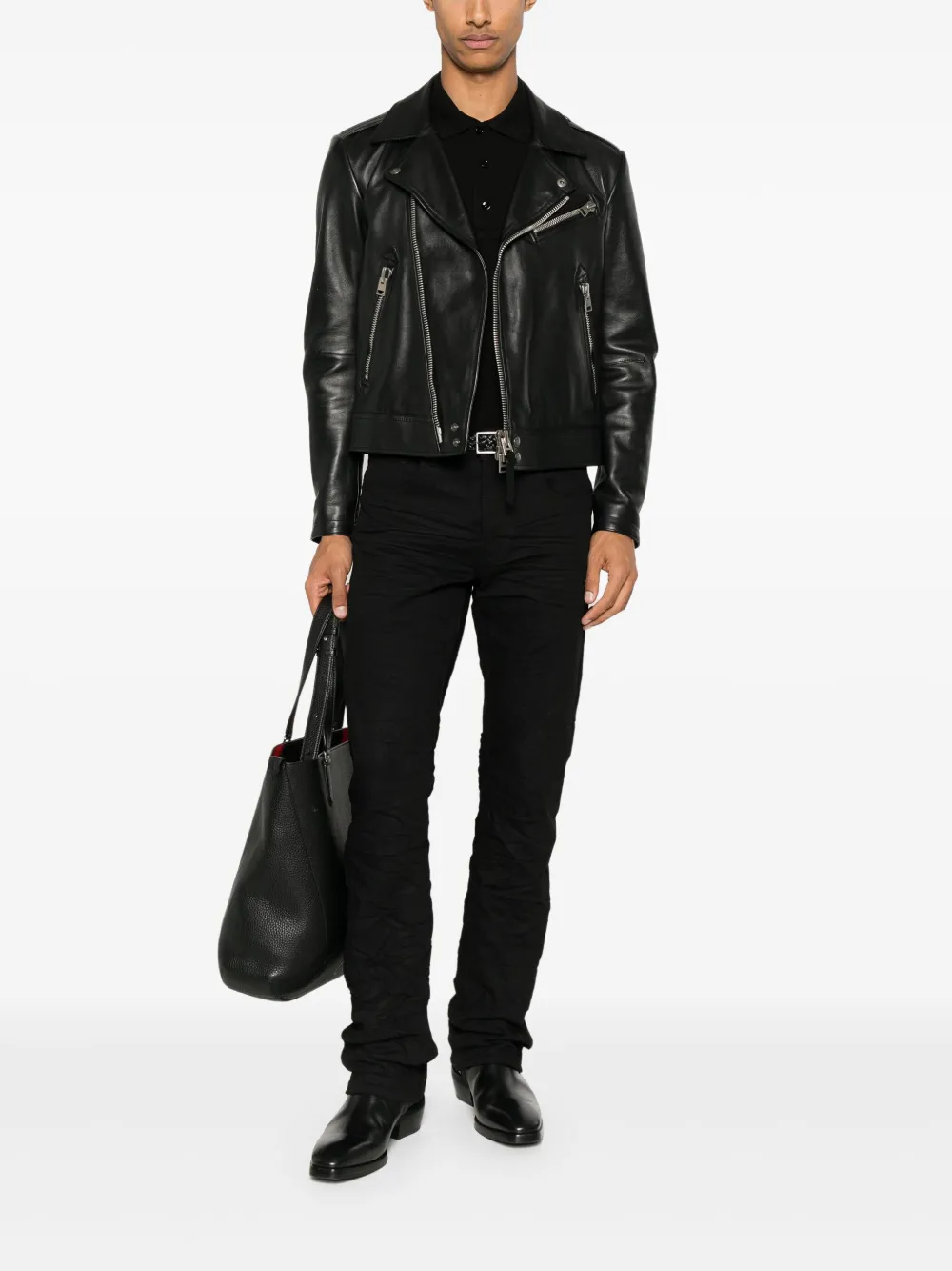 TOM FORD Piqué poloshirt - Zwart