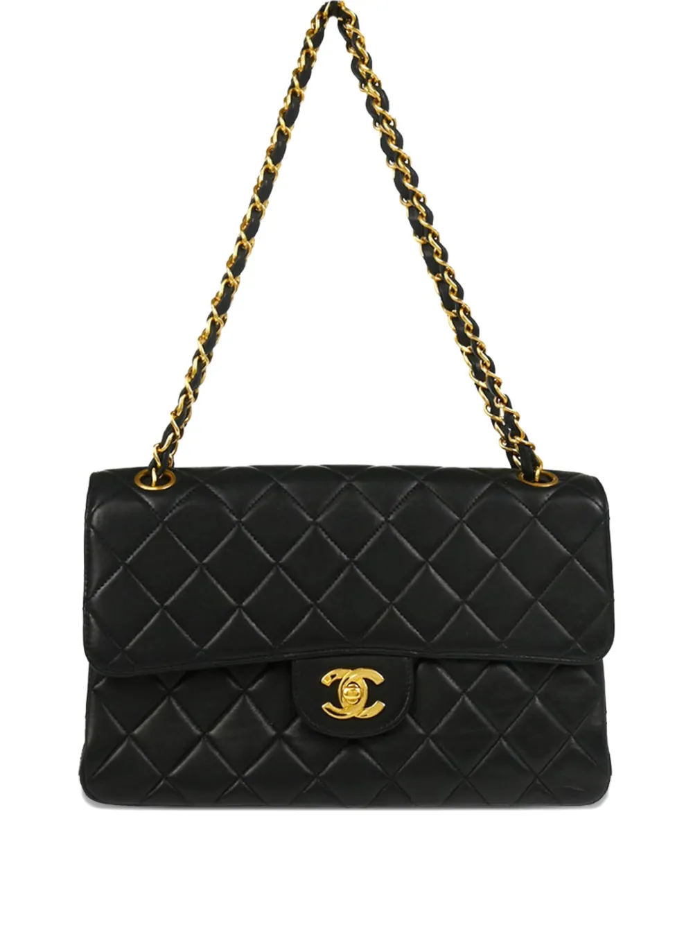 CHANEL Pre-Owned 1995 クラシック ダブルフラップ ショルダーバッグ - ブラック CHANEL Pre-Owned 1995 クラシック ダブルフラップ ショルダーバッグ - ブラック