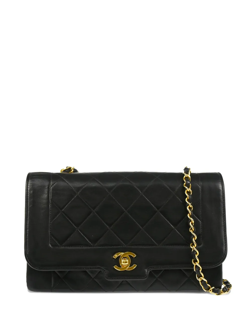 CHANEL Pre-Owned sac porté épaule à matelassage losanges (1990) | noir | Image 1