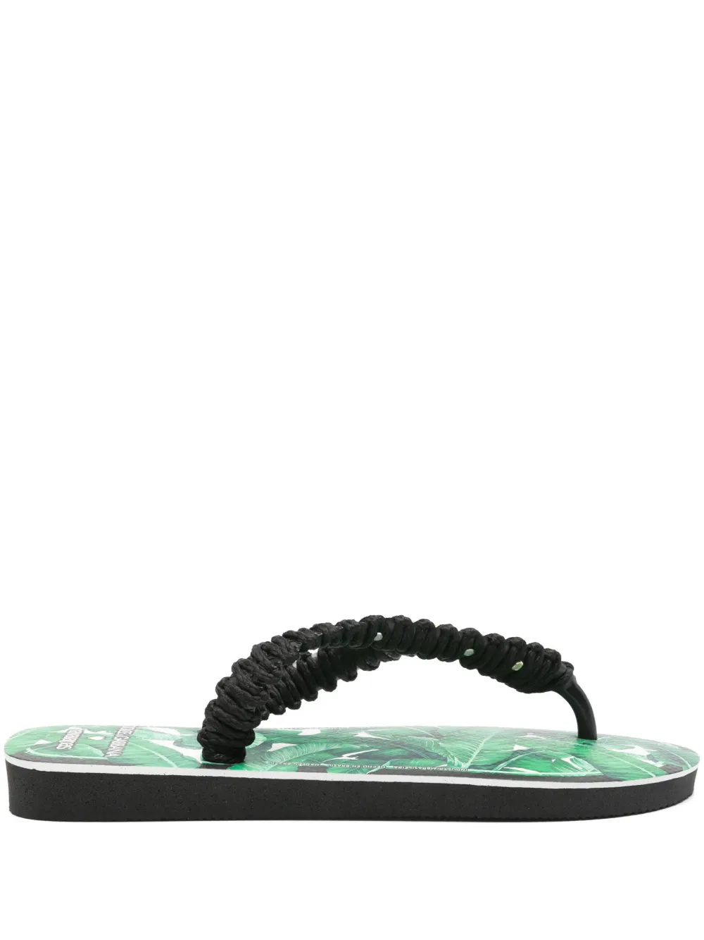 Havaianas x Dolce & Gabbana banana leaf flip flops Zwart