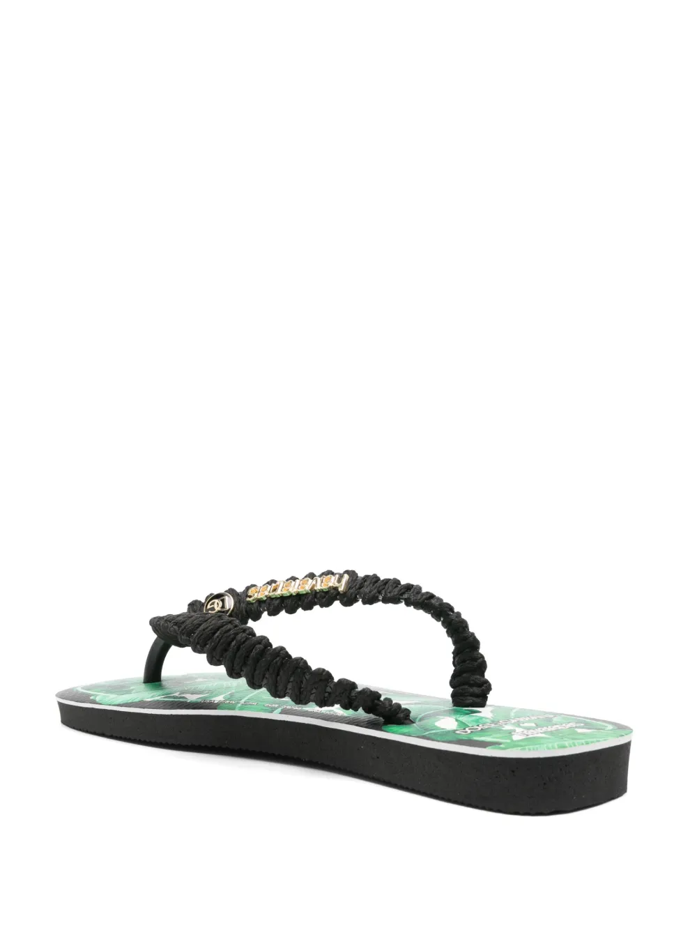 Havaianas x Dolce & Gabbana banana leaf flip flops Zwart
