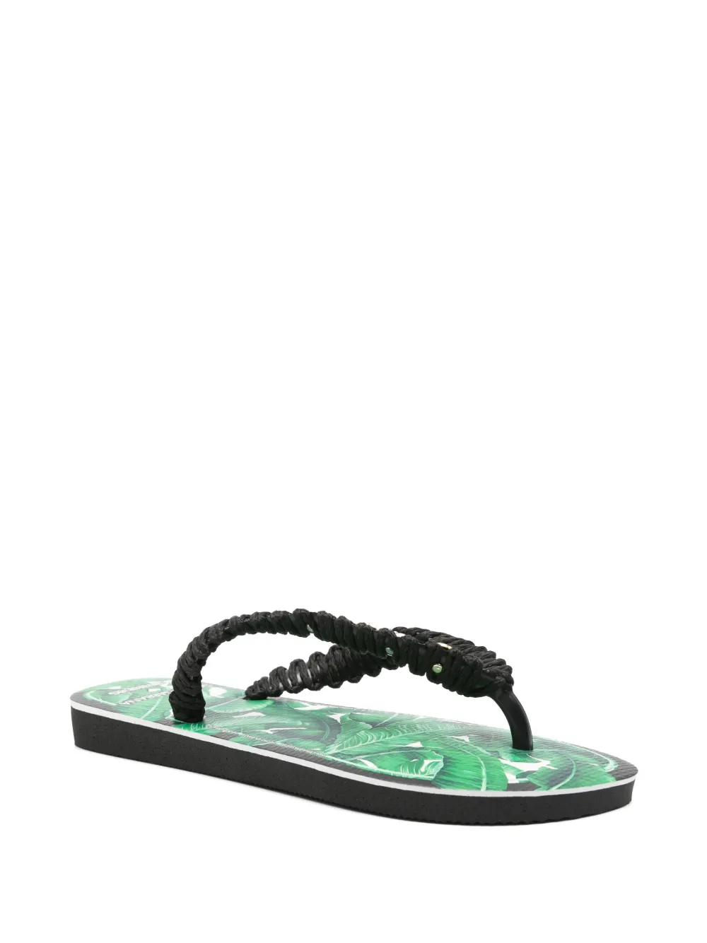 Havaianas x Dolce & Gabbana banana leaf flip flops Zwart