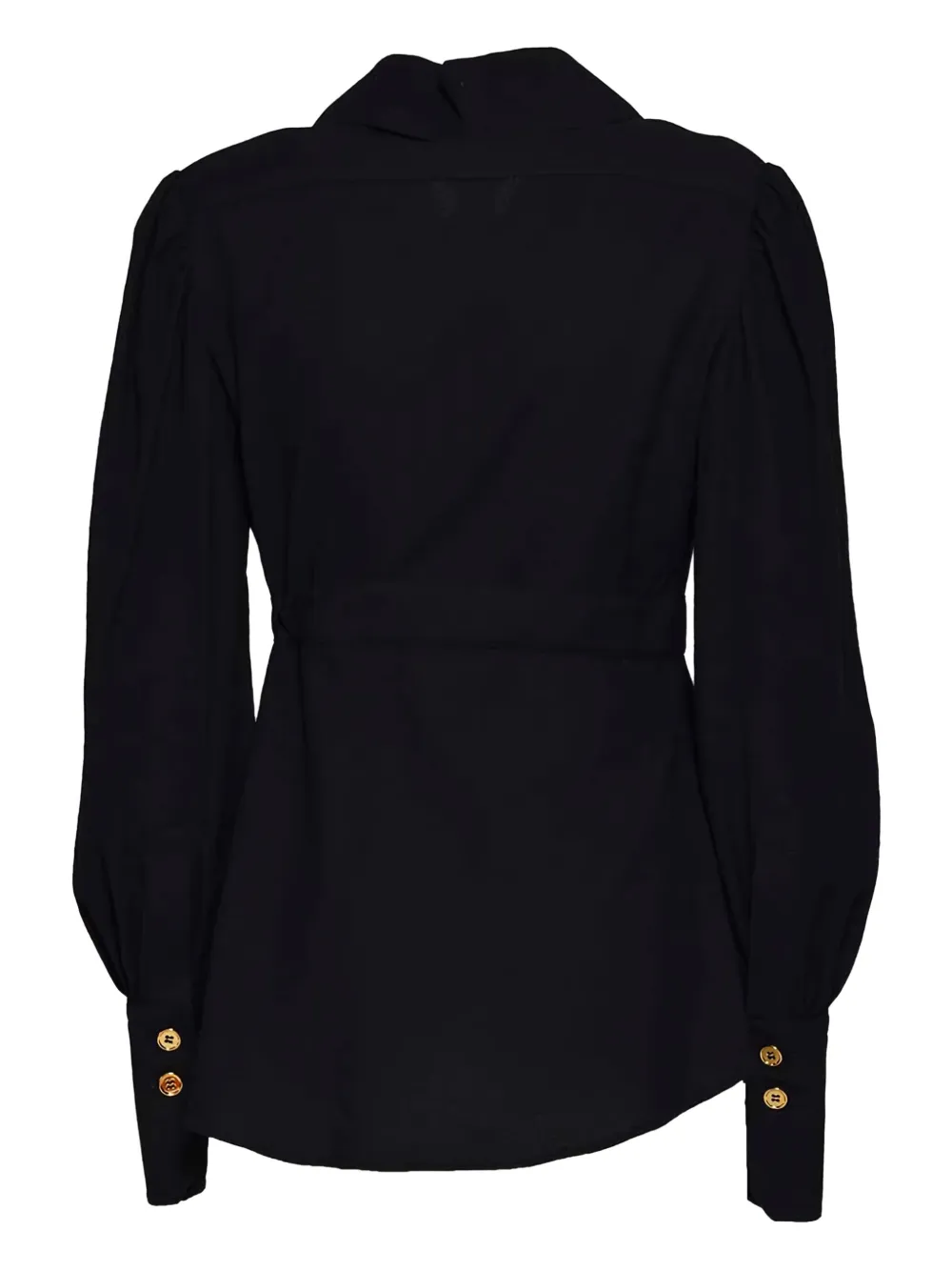 Patou belted shirt - 999B - BLACK