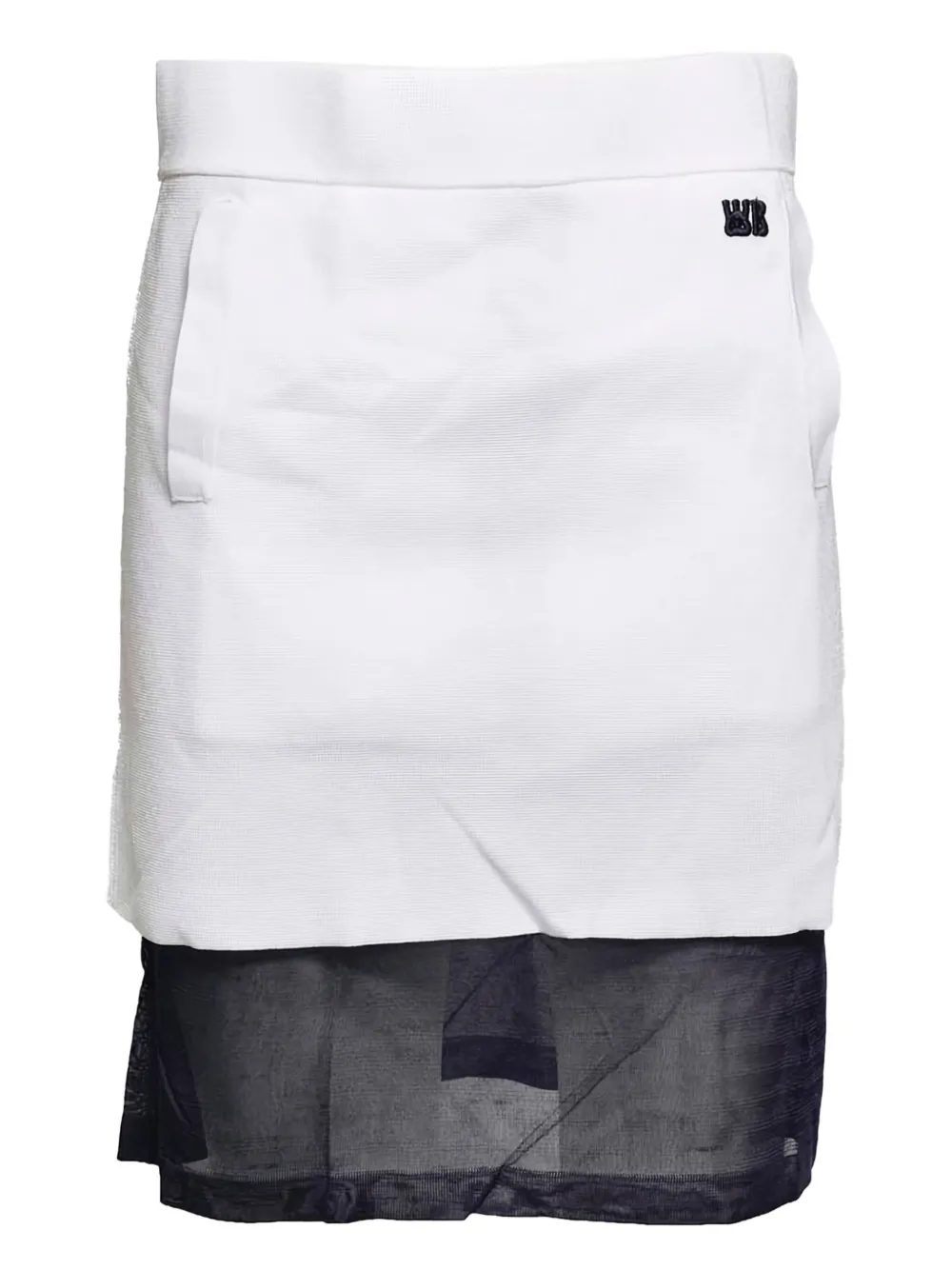 Wales Bonner layered mini skirt | White | Image 1