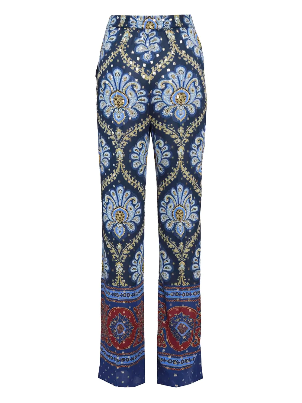 ETRO Broek met print Blauw
