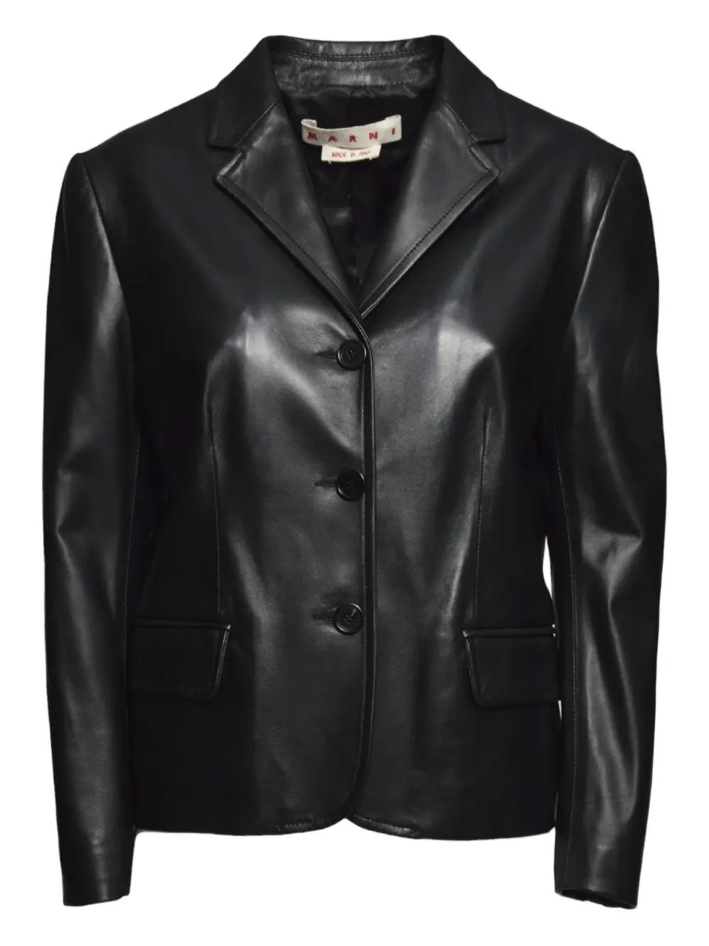 Marni leather jacket Zwart