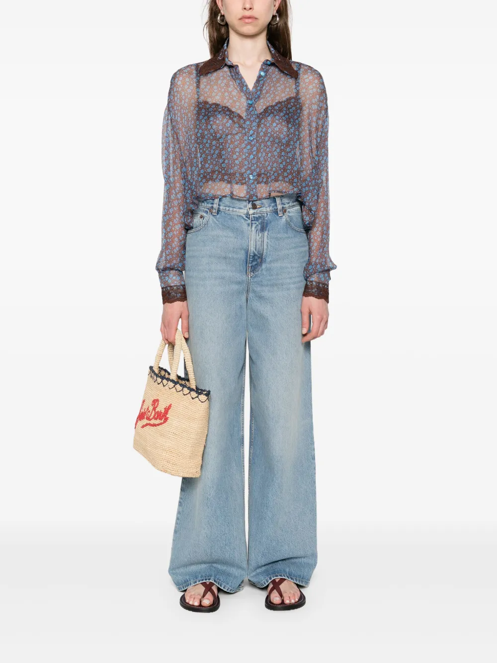 Ermanno Scervino chiffon shirt - Bruin