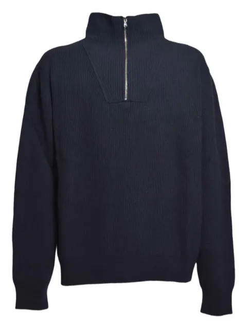 Paura zip-neck ribbed-knit sweater
