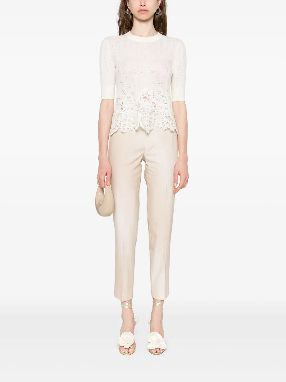Ermanno Scervino pressed-crease trousers - Beige