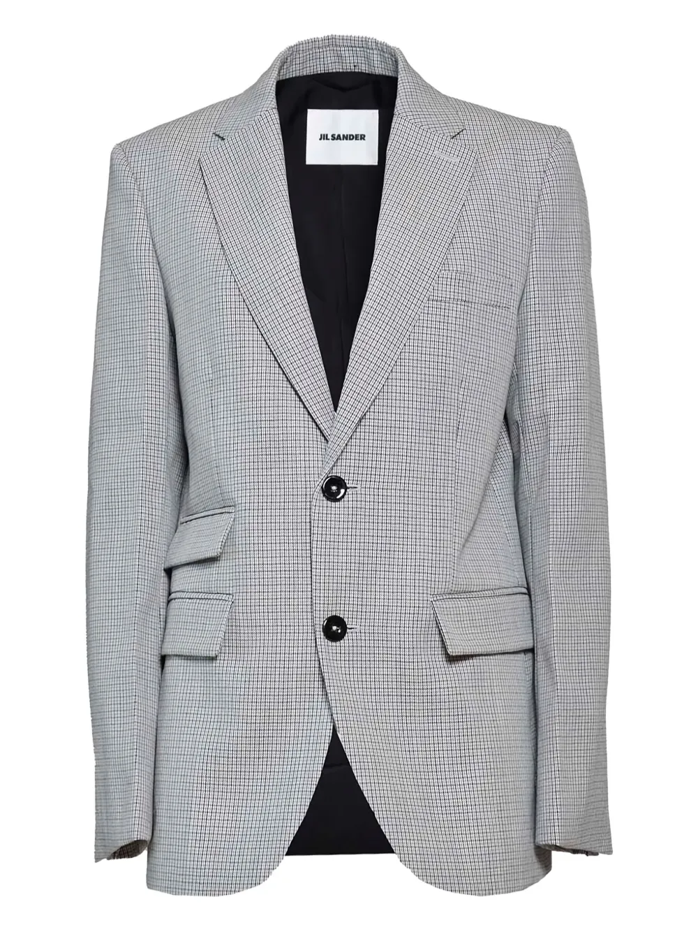 Jil Sander checked blazer Grijs