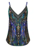 Camilla V-neck embellished cami - Blue