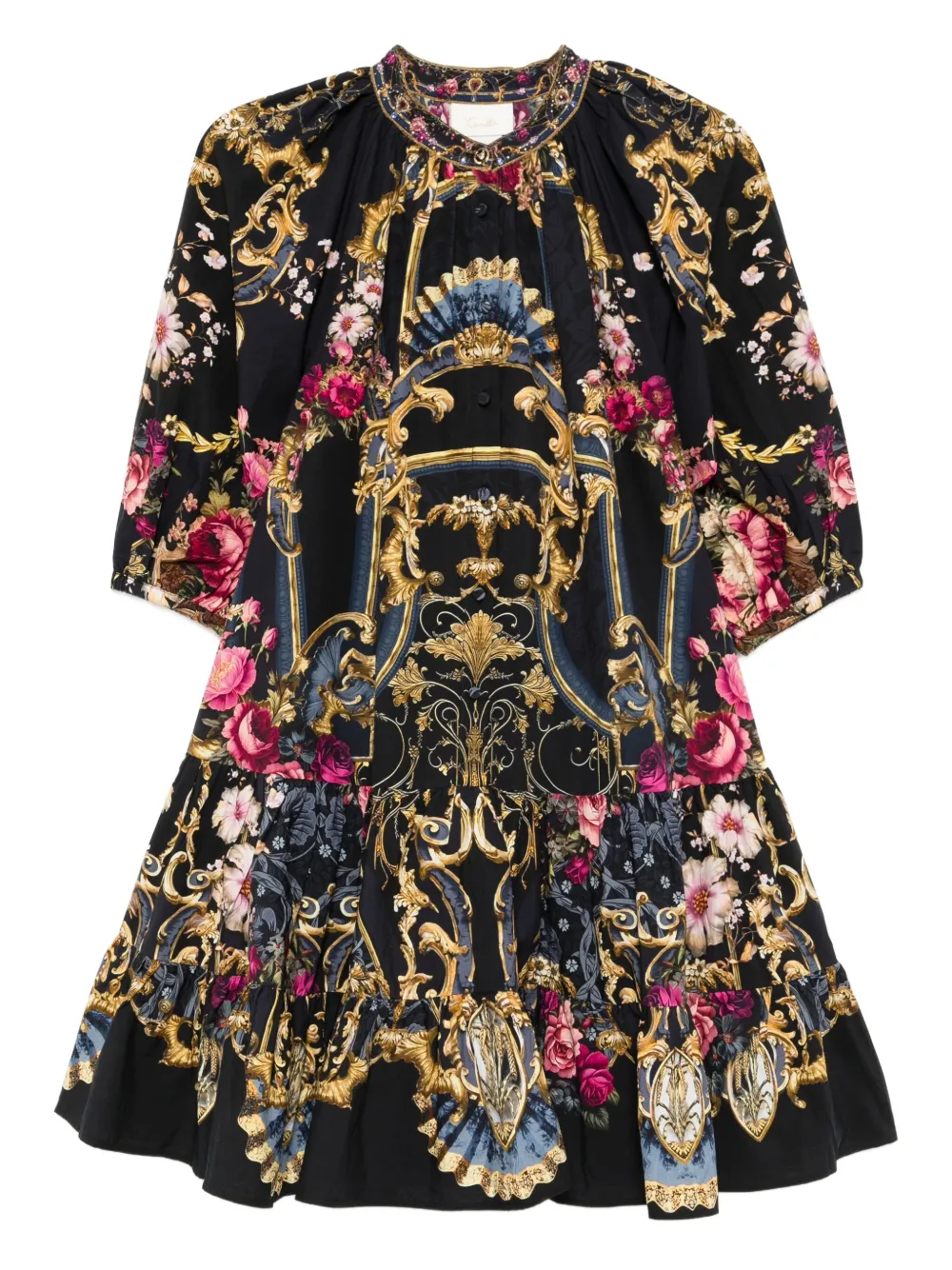 Camilla cotton dress Zwart