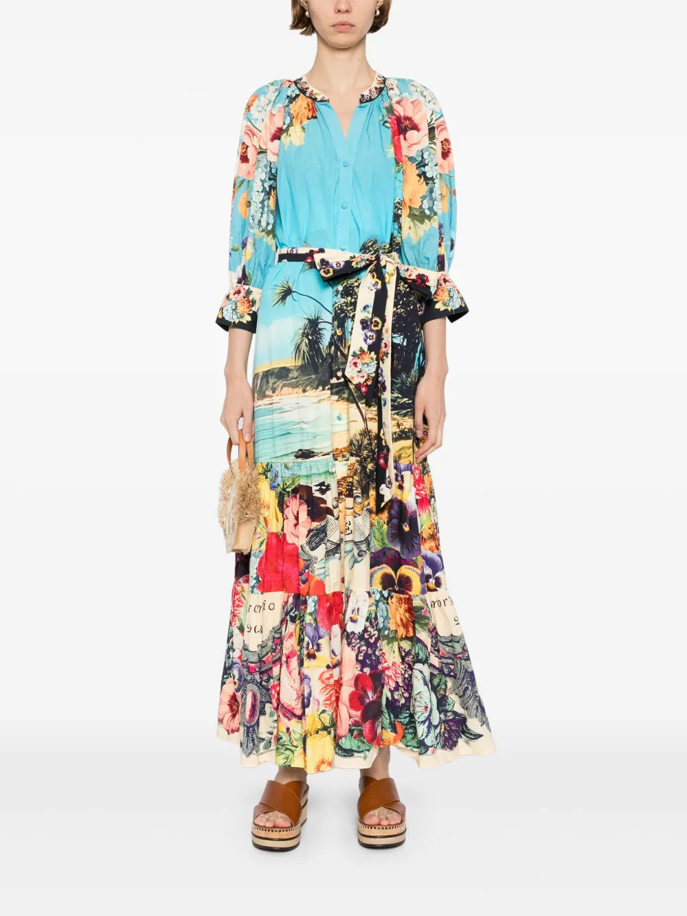 Camilla Bathing Bombshell blousejurk - Blauw